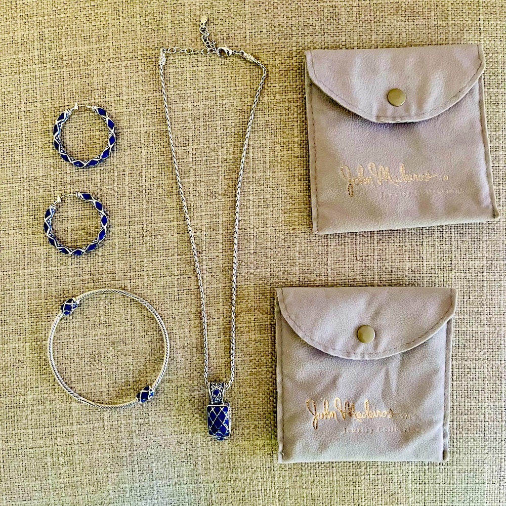 JOHN MEDEIROS JEWELRY COLLECTION, LATTICE COLLECTION,BRACELET, EARRINGS NECKLACE